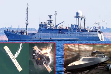 உக்ரைனின் மிகப்பாரிய கடற்படை உளவு கப்பலை அழித்த ரஷ்யா