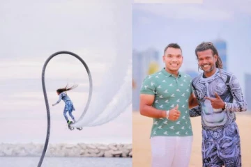 போர்ட் சிட்டியில் காவிய நிகழ்ச்சி! ஃப்ளைபோர்ட் தடகள வீரருக்கு நன்றி தெரிவித்த நாமல்!