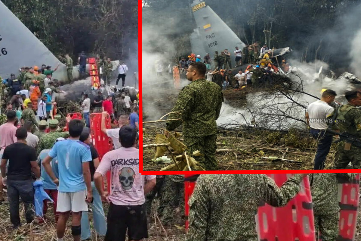 121 பேருடன் புறப்பட்ட சிறிது நேரத்தில் விமானம் விபத்து; 66 பேர் பலி; பெரும் அசம்பாவிதம் | Military Plane With 121 Aboard Crashes In Colombia