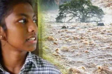 10 அடி உயரத்திற்கு பாய்ந்துவந்த வெள்ளம்; மாணவியின் துணிச்சலான செயல்!