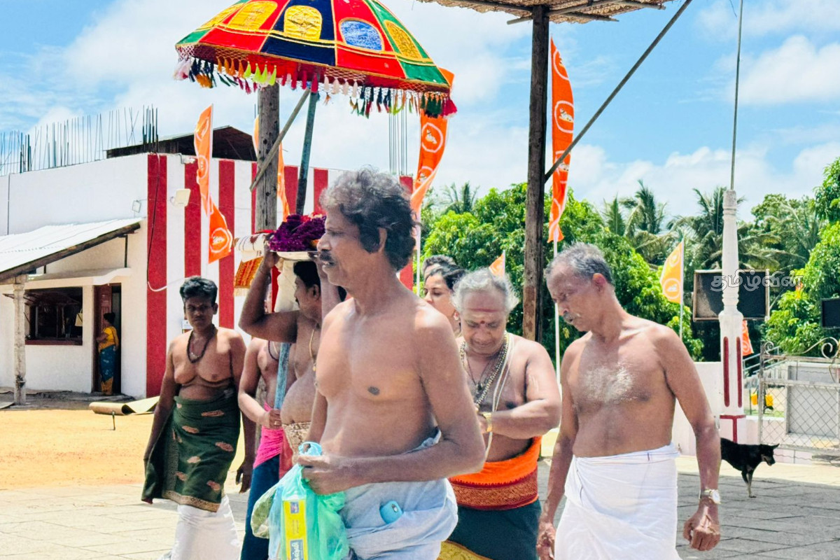 யாழ்ப்பாணத்தில் இருந்து எடுத்து வரப்பட்ட மன்னார் திருக்கேதீஸ்வர ஆலய கொடிச்சீலை | Flagpole Mannar Ketheeswaram Brought To Jaffna