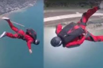அந்தரத்தில் பாராசூட்டை திறக்கமுடியாமல் தவித்த நபர்... நடுங்க வைத்த காணொளி! பின்பு நடந்தது என்ன?