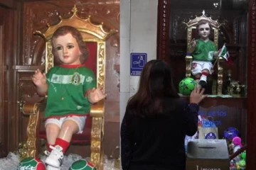 குழந்தை இயேசு சிலைக்கு கால்பந்து அணியின் உடை! இணையத்தில் வைரலாகும் ரசிகர்களின் செயல்