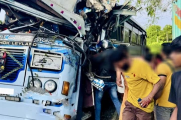 பஸ் - லொறி விபத்தில் நான்கு பேர் காயம்!