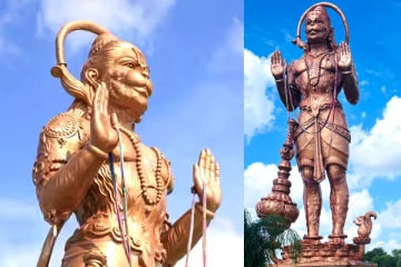 அமெரிக்காவின் 3-வது பாரிய சிலையாக அமைக்கப்பட்ட பிரமாண்ட அனுமன் சிலை.!