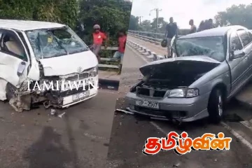 திருகோணமலையில் கார் - வான் மோதி விபத்து