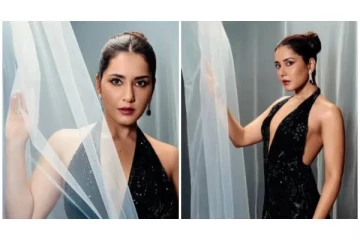 Style Icons விருது.. கருப்பு நிற உடையில் ஜொலிக்கும் நடிகை ராஷி கண்ணா கிளிக்ஸ்