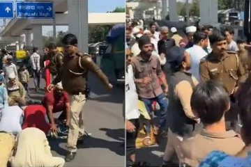 தலைநகரில் பரபரப்பு; தொழுகையில் ஈடுப்பட்டவர்களை எட்டி உதைத்த போலீசார்- சஸ்பெண்ட் உத்தரவு!