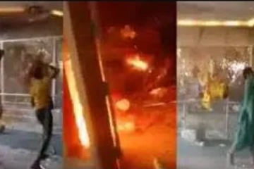 சிறுநீர் கழித்த இந்து சிறுவன்! கோவிலை நொறுக்கி தீ வைத்து கொளுத்திய இஸ்லாமியர்கள்!! பதைபதைக்கும் வீடியோ!!