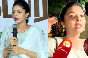 சனம் ஷெட்டியிடம் மைக் பறிக்கப்பட்டதா? நீட் போராட்டத்தில் நடந்தது என்ன?