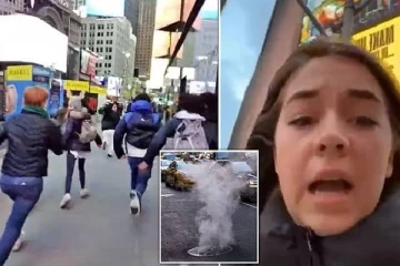 அமெரிக்கா டைம்ஸ் சதுக்கத்தில் பயங்கர வெடிப்பு.. உயிர் பயத்தில் தெறித்தோடிய மக்களின் வீடியோ
