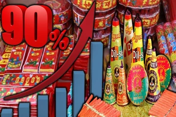 நாட்டில் உச்சத்தை தொட்ட பட்டாசு விற்பனை!