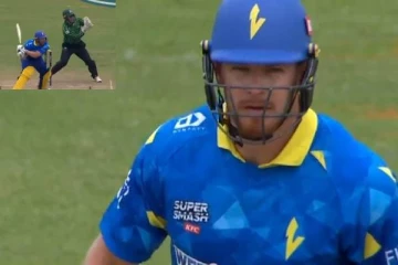 கடைசி ஓவரில் வேண்டுமென்றே இடதுகை வீரராக மாறி சிக்ஸர் அடித்த வீரர்! வைரல் வீடியோ