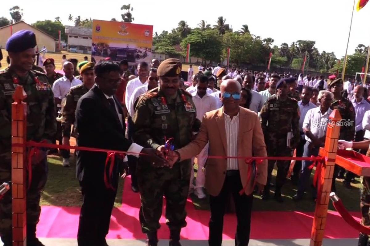வரணி மத்திய கல்லூரி மைதான அரங்கை திறந்து வைத்த இராணுவ தளபதி | Army Inaugurates Varani Central College Stadium