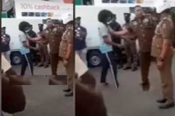 எரிபொருள் வரிசையில் நின்ற ஒருவரை கொடூரமாக தாக்கிய பொலிஸ்!