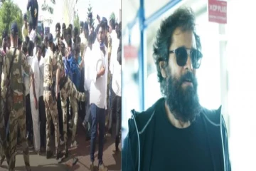 திருச்சிக்கு வந்த  விக்ரம்..காண குவிந்த ரசிகர்களை எட்டி உதைத்த CISF படையினர்