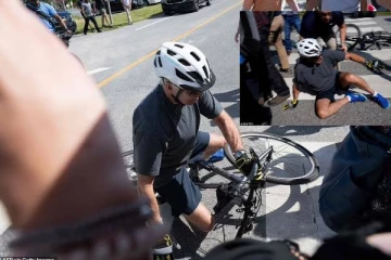 சாலையில் நிலை தடுமாறி மொத்தமாக விழுந்த ஜோ பைடன்