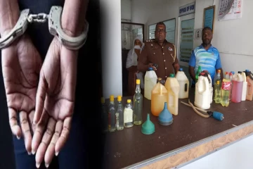 அதிக விலைக்கு விற்பனை செய்ய பெட்ரோலை பதுக்கி வைத்திருந்த பெண் கைது