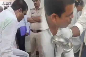 லஞ்ச பணத்தை வாயில் போட்டு விழுங்கிய அதிகாரி - வாந்தி எடுக்கவைத்து பிடித்த போலீசார்!