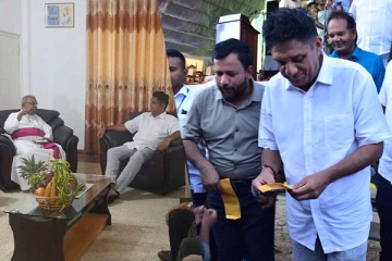 மன்னார் மறைமாவட்ட ஆயரை சந்தித்த எதிர்கட்சி தலைவர் சஜித்