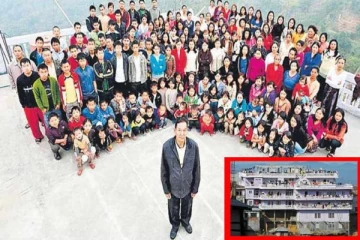 38 மனைவிகள், 100 அறைகள்., ஒரே வீட்டில் 199 பேர் வாழும் அதிசய குடும்பம்