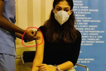 எங்க ஊசிய காணோம்? தடுப்பூசி போட்டுக்கொண்ட நயன்தாரா புகைப்படத்தை கேலி செய்யும் ரசிகர்கள்..