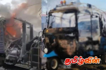 திடீரென தீப்பிடித்து எரிந்த முச்சக்கர வண்டி!