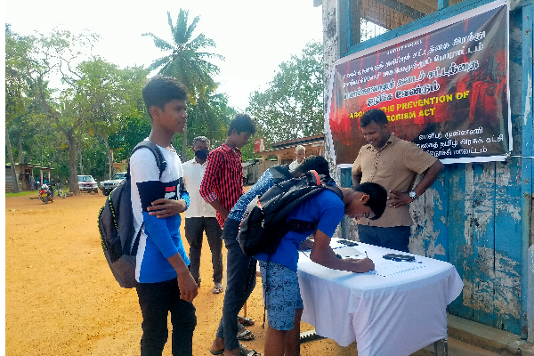 பயங்கரவாத தடைச்சட்டத்திற்கு எதிராக முன்னெடுக்கப்படும் கையெழுத்து போராட்டம்(Video) | Signature Struggle Terrorism Prohibition Act