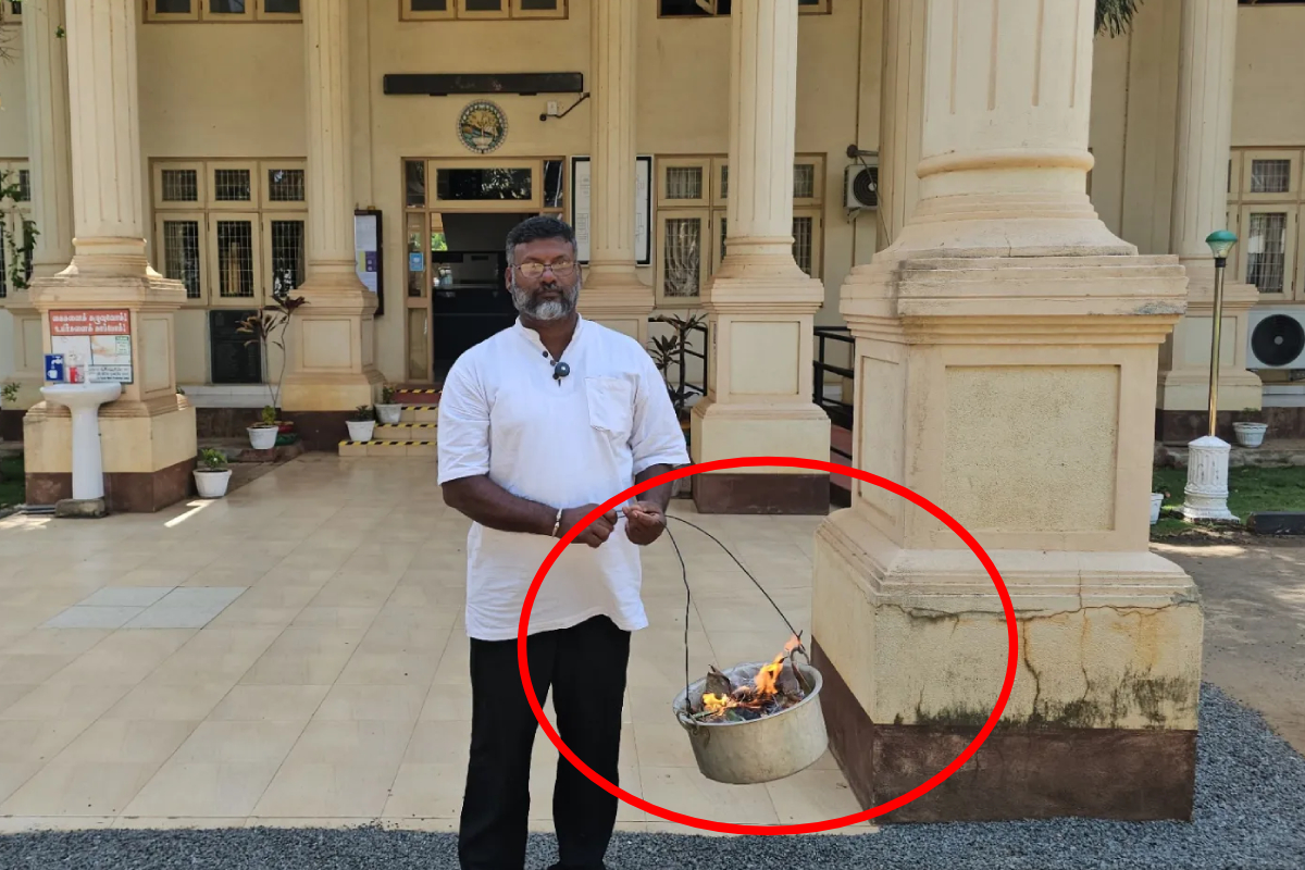 மானிப்பாய் பிரதேச சபைக்கு தீச்சட்டியுடன் வந்த உறுப்பினர்! திடீரென நுழைந்ததால் பரபரப்பு | Manipay Pradeshiya Sabha Carrying A Fire Pot