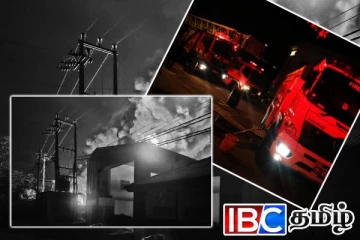 கண்டியில் பற்றி எரிந்த தீப்பெட்டி தொழிற்சாலை