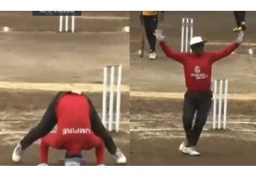 வித்தியாசமான முறையில் Wide கொடுத்த அம்பயர் - வைரலாகும் வீடியோ