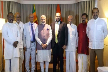 தமிழ் கட்சியின் தலைவர்களை சந்தித்த இந்திய பிரதமர்; மாவை, சம்பந்தருக்கு அனுதாபம்