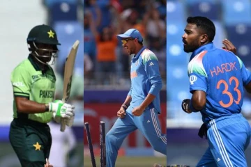 அதிரடியை தொடங்கிய பாபர் அஸாமை அவுட்டாகிய ஹர்திக்! குறிவைத்து ஸ்டம்பை தாக்கிய அக்ஷர் படேல்