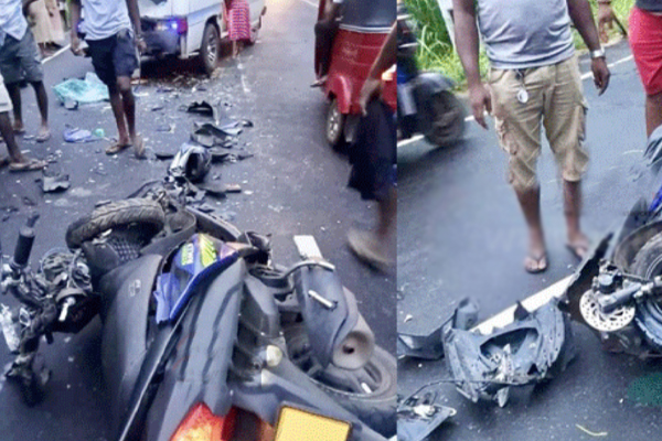 வேன் ஒன்றுடன் மோட்டார் சைக்கிள் மோதி விபத்து; இளைஞன் பலி | Motorcycle Collided With A Van
