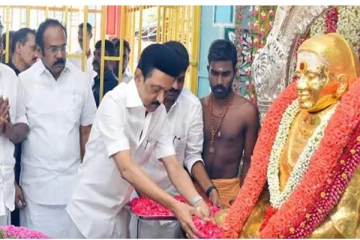 தேவர் ஜெயந்தி.. முத்துராமலிங்க தேவர் நினைவிடத்தில் முதல்வர் மு.க.ஸ்டாலின் மரியாதை!