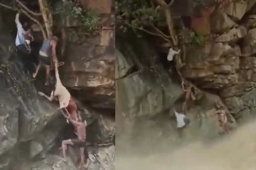 தாய், குழந்தையை காப்பாற்ற போராடிய இளைஞர்கள்! வெளியான காணொளி