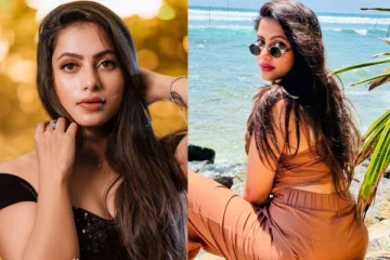 பீச்சில் ஹாயாக போஸ்!! அய்யனார் துணை சீரியல் நடிகை மதுமிதா..