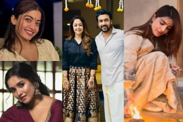 சூர்யா முதல் சமந்தா வரை.. தீபாவளியை கொண்டாடிய திரை பிரபலங்களின் புகைப்படங்கள்