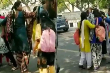 காதலனுக்காக நடுரோட்டில் சண்டையிட்ட மாணவிகள்! பரபரப்பை கிளப்பிய சம்பவம்