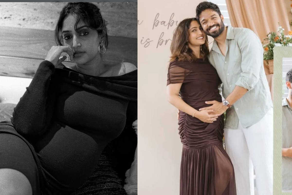 கர்ப்பமாக இருக்கும் பிகில் பட நடிகை ரெபா ஜான்!! ரீசெண்ட் கிளிக்ஸ்.. | Actress Reba Monica John Recent Bump In Photos