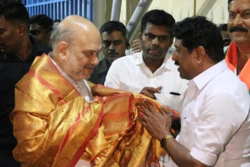 தமிழக பாஜக அலுவலகத்தில் மத்திய அமைச்சர் அமித்ஷா முக்கிய ஆலோசனை