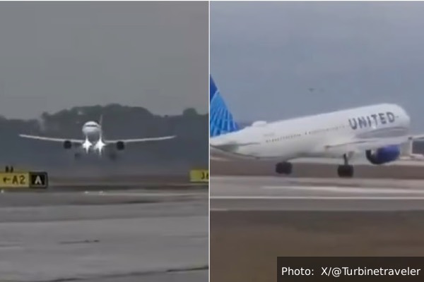 ஓடுபாதையில் கழன்று ஓடிய விமானத்தின் சக்கரம்: பரபரப்பு வீடியோ காட்சி | United Airlines Flight Loses Wheel Viral Video