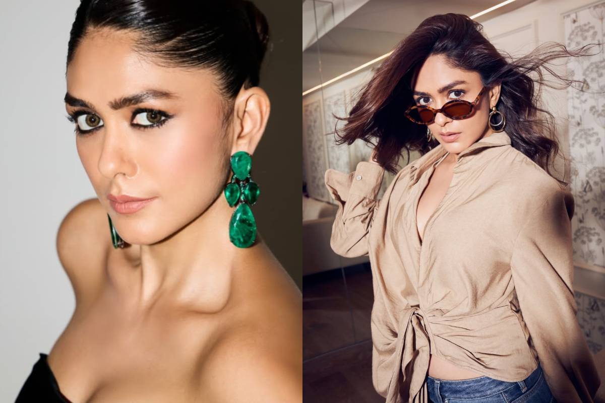 கருப்புநிற அடையில் மின்னும் நடிகை மிருணாள் தாகூர்.. | Actress Mrunal Thakur Recent Black Dress Photos
