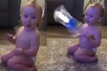 குட்டிதேவதை கொடுத்த அதிரடி க்யூட்டான ரியாக்சன்! கவலையெல்லாம் பறக்கும்... 1000 தடவை பார்த்தாலும் சலிக்காது