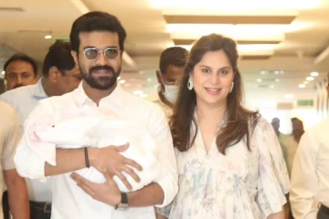 11 வருடம் கழித்து பிறந்த குழந்தை.. ராம் சரண் கைக்குழந்தை உடன் வந்த போட்டோ வைரல்