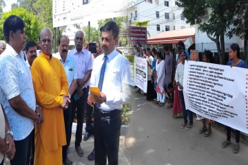 கிளிநொச்சியில் தொடரும் தொடருந்து விபத்துகள் - புனரமைக்கக் கோரி கவனயீர்ப்பு போராட்டம்