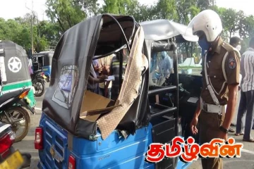 தலவாக்கலையில் முச்சக்கர வண்டி விபத்து: இருவர் காயம்