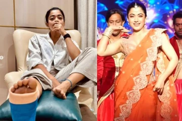 காலில் கட்டோடு விருதுவிழாவில் ஆட்டம் போட்ட ராஷ்மிகா மந்தனா!! வீடியோ..