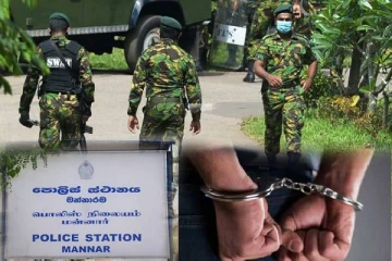 மன்னாரில் இராணுவ சிப்பாய் உட்பட நால்வர் கைது