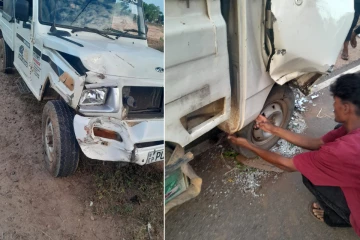 இரு லொறிகள் நேருக்கு நேர் மோதி விபத்து : ஒருவர் படுகாயம்